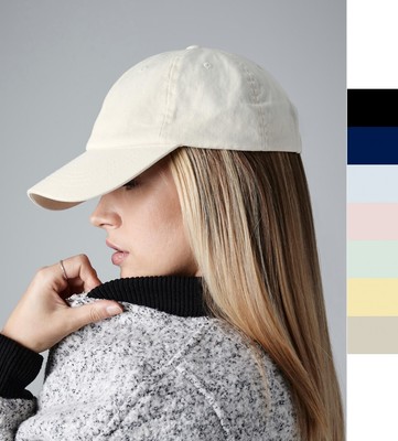 2er Pack Beechfield Dad Cap Low Profile 6 Panel Baumwolle Chino weiche Krone B65