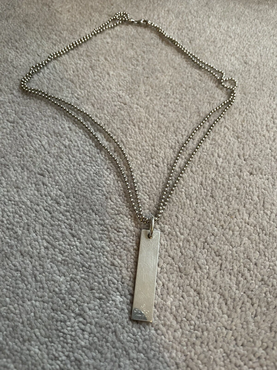 AUTHENTIC GUCCI MINI POPCORN BEAD DOUBLE STRAND BOULE TAG NECKLACE