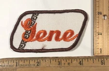 Vintage Gene Name Tag Embroidered Patch E-Z Sew Staff Employee Uniform