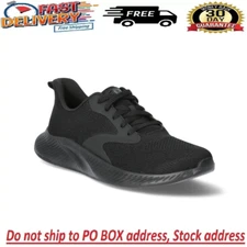 Athletic Works Men's Wide Width Front Runner Walking Athletic Shoe Black