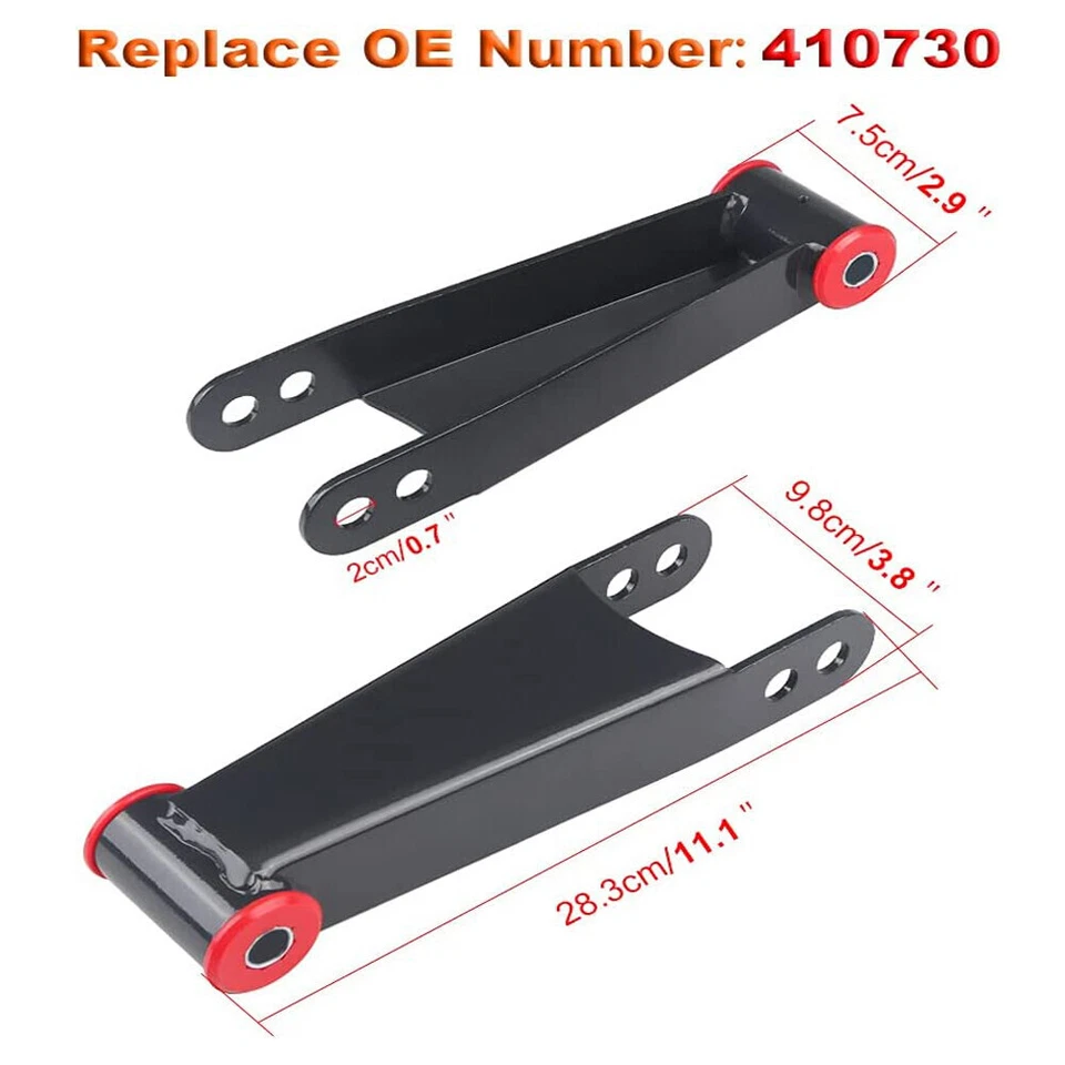 3 inch Rear Drop Shackles For 01-10 Chevy GMC Sierra Silverado 1500HD 3500HD 2WD - Image 3 of 4