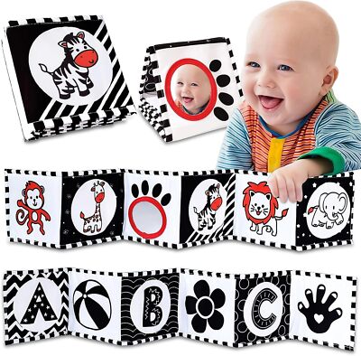 High Contrast Baby Toys For Newborn： Black And White Book 0-3... 