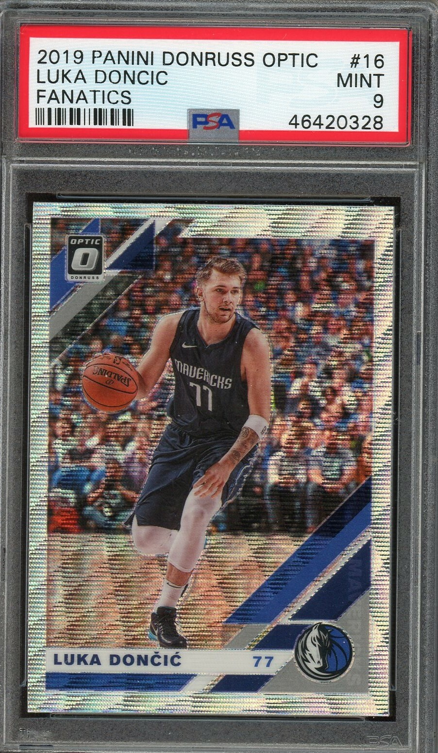 2019 DONRUSS OPTIC FANATICS #16 LUKA DONCIC SILVER WAVE PSA 9 MINT