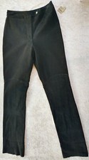 NWT Wilson's MAXIMA BLACK Suede Leather Pants Women's Size 8 Pocket Snap