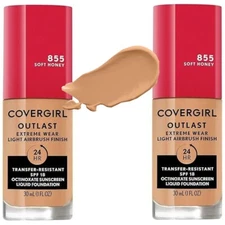 COVERGIRL Outlast Extreme Wear 3 In 1 Foundation 855 SOFT HONEY, 2-PACK!