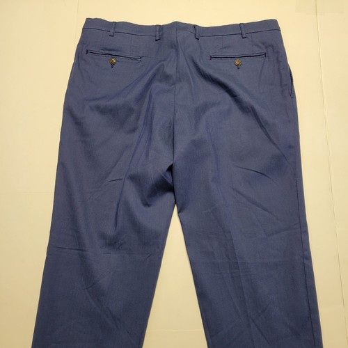 $375 New CANALI Cotton Lyocell Pants Men 38x35 Regular Fit Flat Front EU 56 Blue - Picture 3 of 8