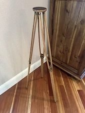 Vintage 1900s Wooden Camera Tripod Expanding Legs Survey