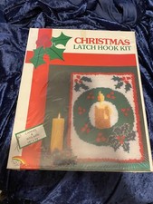Latch Hook Kit Christmas Candle Wreath