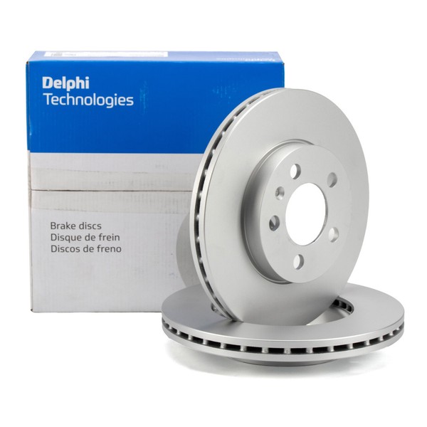 Delphi Bremsscheiben Satz FüR VW Polo Audi A1 Arona Ibiza 5 Vorne 2Q0615301G-image