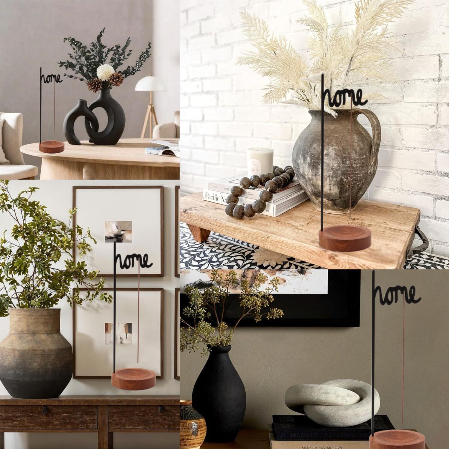 Incense Holder for Sticks, Handmade Upside-Down Incense Burner with Wooden Tray,