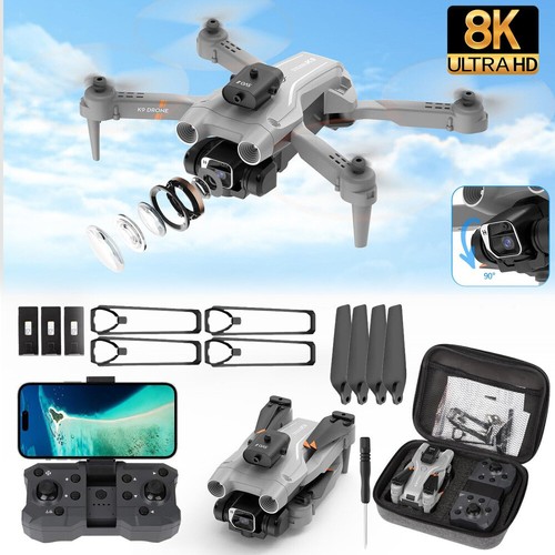 Mini WiFi FPV Drohne Mit 8K-HD GPS Kamera Selfie RC Quadrocopter Drone Faltbar