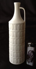 Lorenz Hutschenreuther Bisquit Porzellan weiß Henkelvase Vase Krug Raute OP ART
