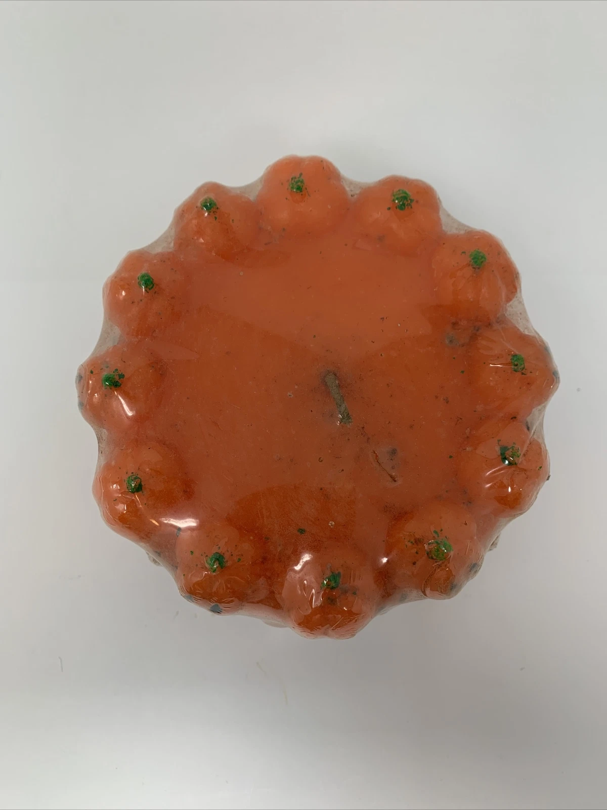 Vintage TAMCO Wax Pumpkin Candle 5”x3.5” New In Plastic COOL DESIGN!! image 2