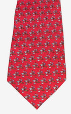 Vineyard Vines Marthas Vineyard Mens Silk Neck Tie Pink with Martini and Cigar