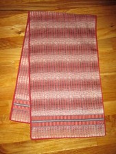 Vintage Robinson Golluber Rust Brown Black Geometric Oblong Scarf 43"