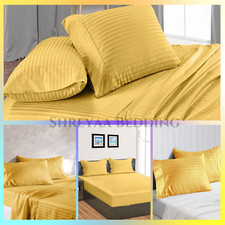 Lenzuolo con tasche extra profonde 1000 - 1200 TC cotone egiziano righe oro