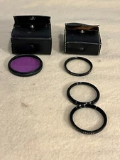 55mm Multi-Coated HD UV / CPL / FLD Filter plus set of 3 46mm lens with case