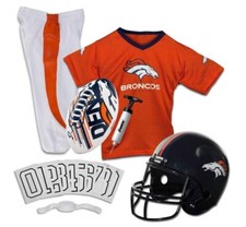 Denver Broncos Kids NFL 7pc Deluxe Football Uniform Set, Small
