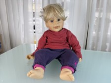 Künstlerpuppe Sammler Brigitte Leman Vinyl Puppe 58 cm. Top Zustand.   