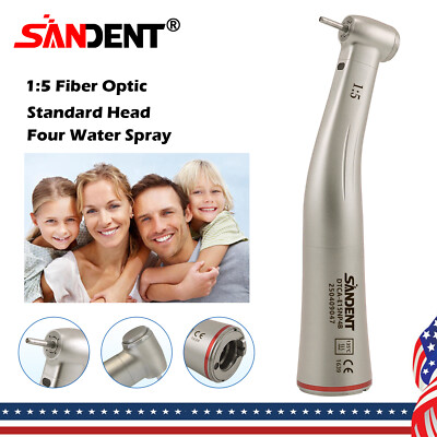 SANDENT Dental 1:5 Increasing Contra Angle LED Handpiece Fit NSK Electric DL