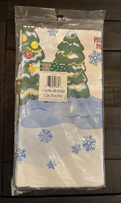 1999 Christmas Paper Table Cloth Cover Rudolph the Red-Nosed Reindeer 54'' x 102''
