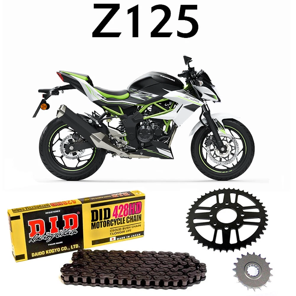 Kawasaki Z125 2020 DID Heavy Duty Chain and Sprocket Kit