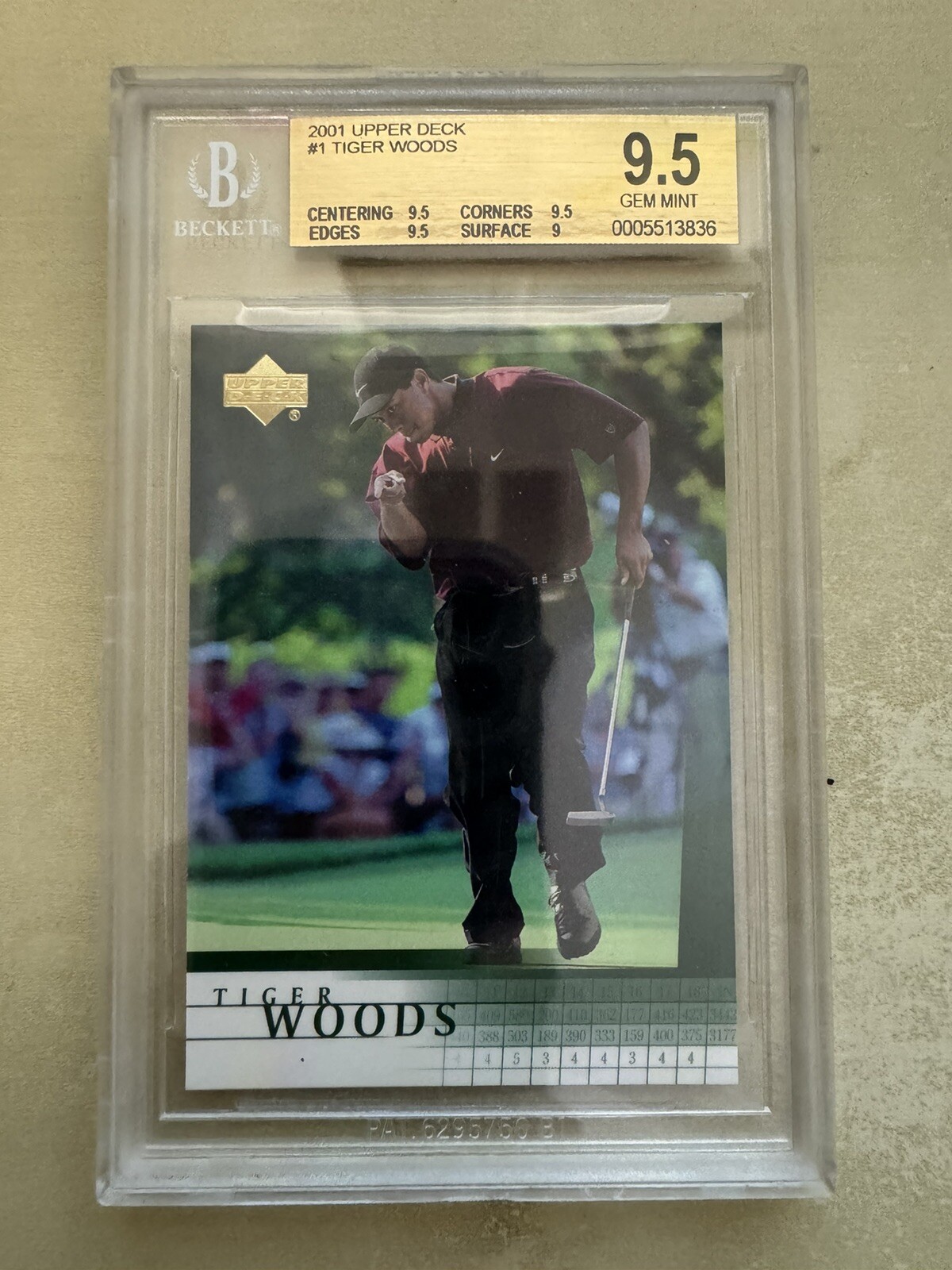 💎2001 Upper Deck Tiger Woods RC #1 BGS 9.5 Gem Mint💎