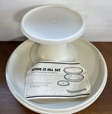 Tupperware Vintage Almond Color-Serve-It-All-Set. Brand New
