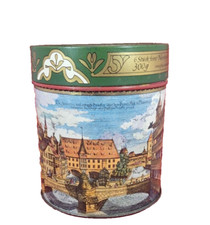 E Otto Schmidt Numberger Lebkuchen Round Tin West Germany 1989