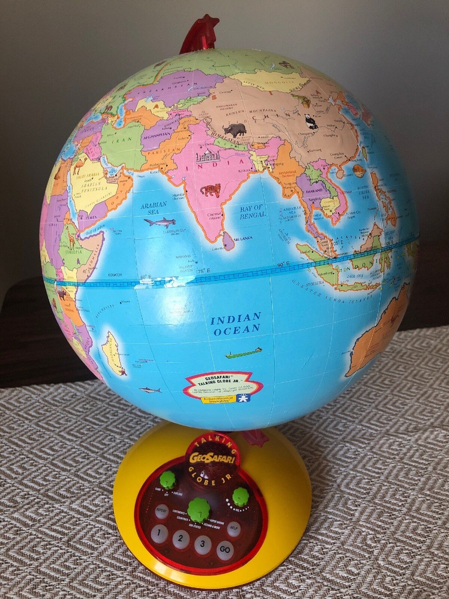 GeoSafari Talking Globe Educational Insights Model EI-8898 large 12”  Works