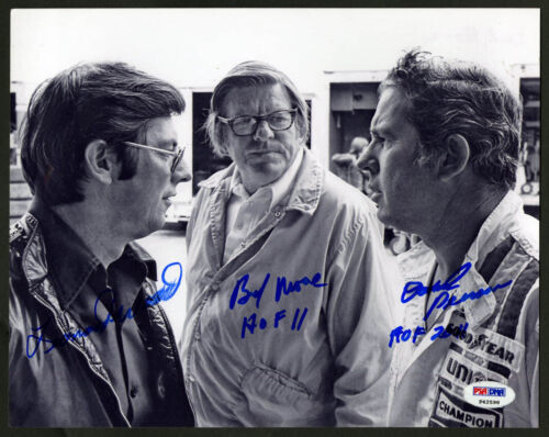 David Pearson Leonard Wood Bud Moore SIGNED 8x10 Photo NASCAR PSA/DNA AUTOGRAPH - Picture 1 of 1