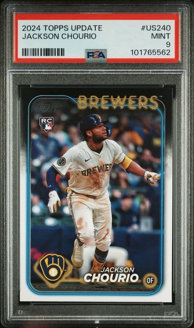 2024 Topps Update Jackson Chourio True Rookie RC #US240 PSA 9 Mint Brewers