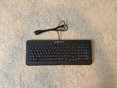 Dell Alienware Black USB Wired Computer PC Gaming Multimedia Keyboard ...