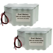 2x 4.8V 8.8Ah Custom NiMh Battery For Hobby Model Toys FRS Radios Exit Lighting