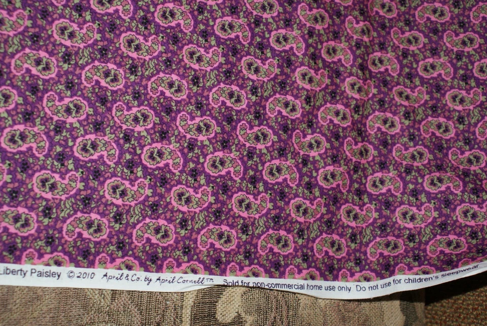  Decadence Victorian Liberty Paisley April Cornell Fabric Cotton 1 Yd+28" x 42" - Image 3 of 3