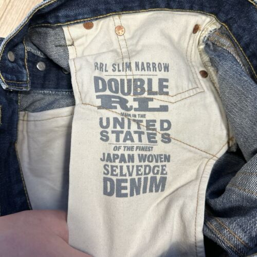 Jeans RRL Double Ralph Lauren Selvedge Denim, Boro, Made in USA, Uomo W34 L34 - Foto 11 di 12
