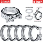 6X 3 inch Stainless Steel V-Band Clamp &Flange Kit for Muffler Exhaust Downpipe