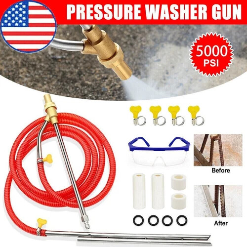 Sandblasting Kit for Pressure Washer Sand Blaster Attachment 5000 PSI Power