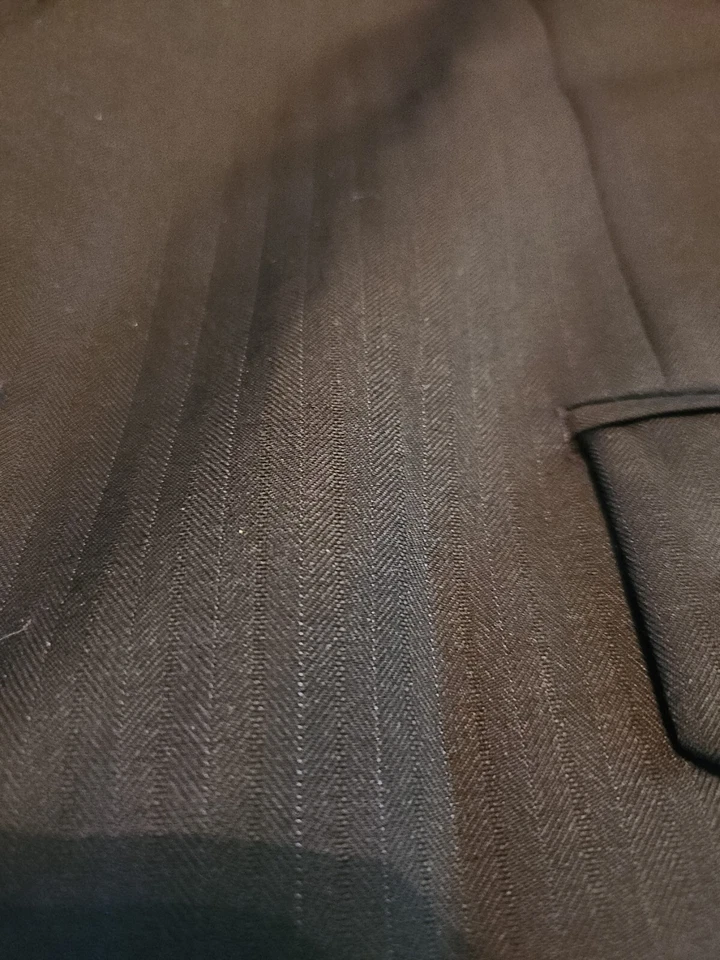 CALVIN KLEIN Para hombres Talla 42R Traje Chaqueta Blazer Azul Marino Rayas Lana ABRIGO DEPORTIVO Foto 2 de 4