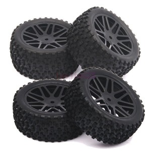 SET RC 1:10 Off Road Buggy Front &Rear Rubber Tyres Tires Wheel Rims 66015-66035 | eBay