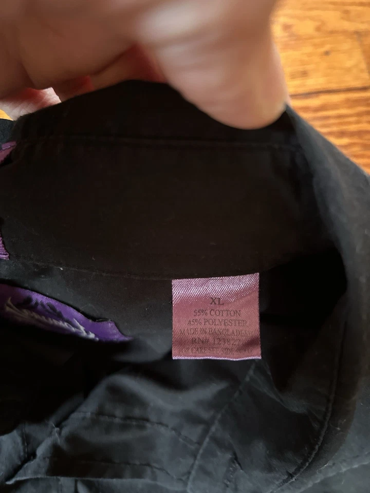 Bruno New York Mens Black Long Sleeve Button Up Shirt Size XL - Image 2 of 4