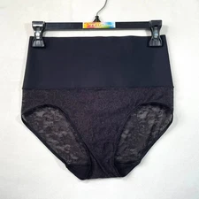 NWOT Maidenform Women's L Tame Your Tummy Firm Control Brief DM0051 Black