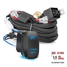 Nylon 12V 40A Rock Switch Relay Harness - 2 Lead Nylon Wiring Harness