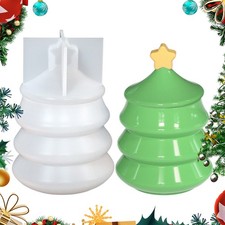 Christmas Tree Jar Mold DIY Silicone Casting Supplies Resin Jar Mold