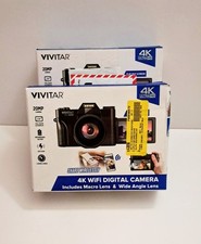 Vivitar VECXX101 4K Digital Camera, Black - New Open Box item Complete 