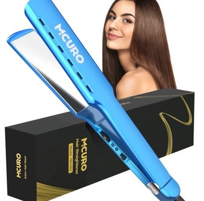 Professional Hair Straightener | Nano Titanium 4.32 cm Wide Flat Iron, Adjustab