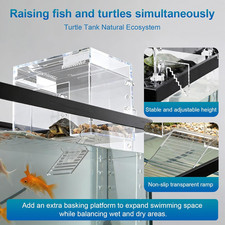 Adjustable Turtle Basking Platform, 7.8 x 5.5 x 5.5 Inch Above Tank Topper wi...