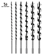 6Pcs Set Long Drill Bits for Wood,Auger Drill Bit for Soft and Hard Wood,12-Inch