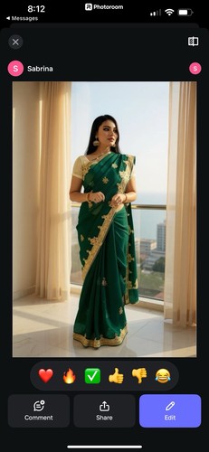 Sari Georgette Partykleidung Bollywood pakistanischer Designer Hochzeit Sari - Bild 1 von 4