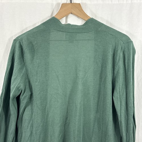 Old Navy Women’s Green Open Front Knit Cardigan Sweater Long Sleeve Size M - Picture 5 of 13